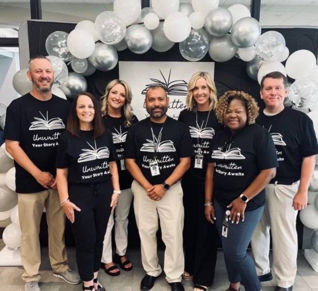  seven elementary principals for Madison city schools lined up for group pic